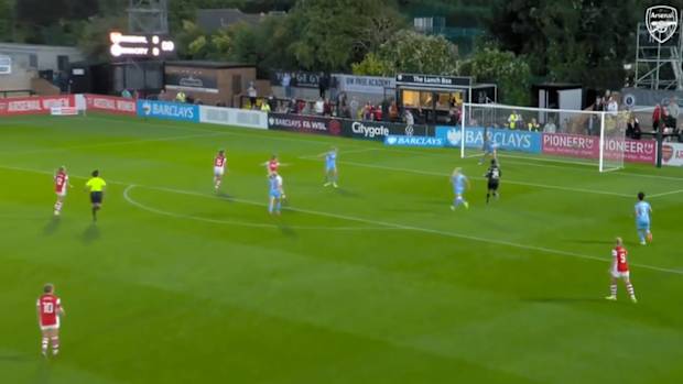 Miedema and Little help Arsenal thrash Man City Women